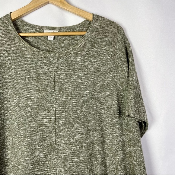 J. Jill Pure Jill Heather Green Short Sleeve Knit Mini Dress XL - Picture 3 of 5